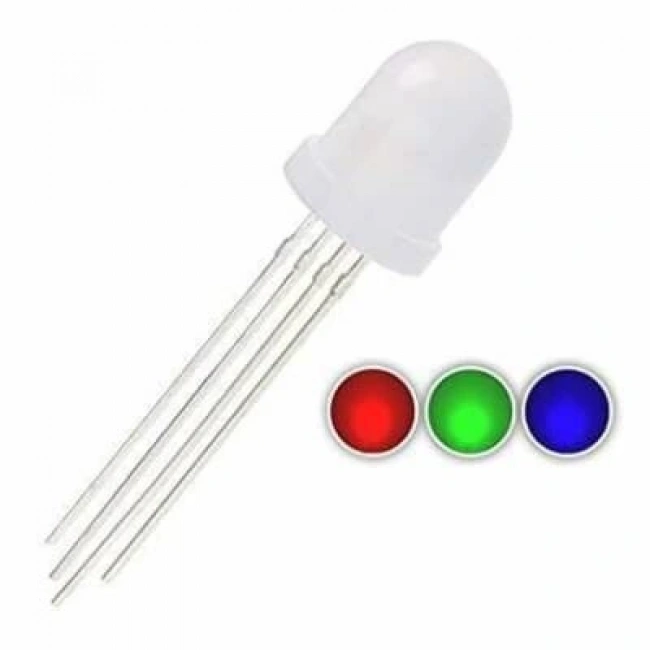 8mm RGB LED 4 Bacaklı Ortak Anot