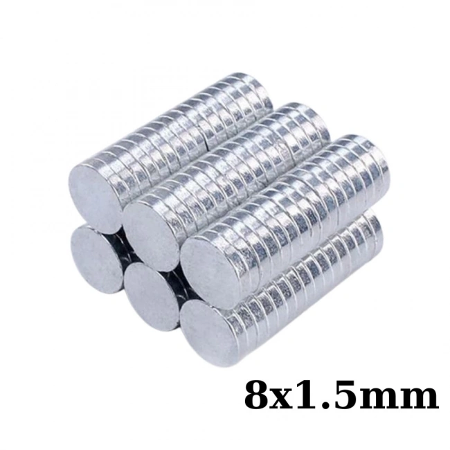 8x1.5mm Neodyum Güçlü Mıknatıs - Neodim Magnet