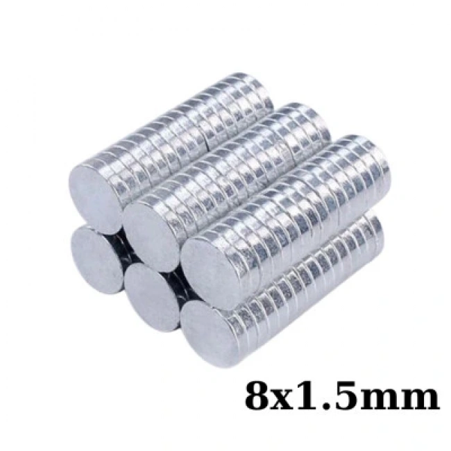 8x1.5mm Neodyum Güçlü Mıknatıs - Neodim Magnet