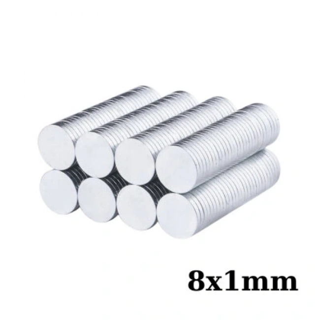 8x1mm Neodyum Güçlü Mıknatıs - Neodim Magnet