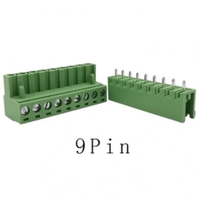 9 Pin 5.08mm Geçmeli 90C Takım Klemens