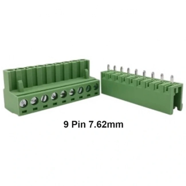 9 Pin 7.62mm Geçmeli 180C Takım Klemens