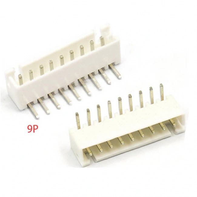 9 Pin JST-XH 2.54 Tunik Konnektör Erkek Eğik 90°