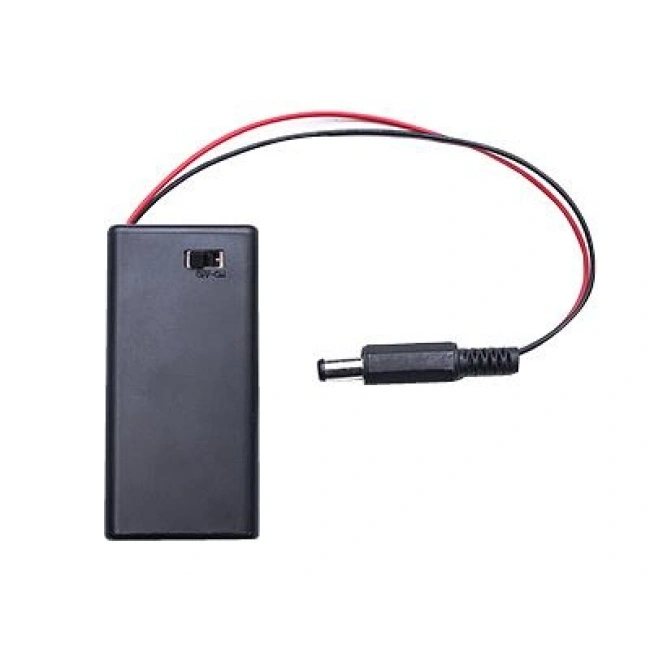 9V Pil Yuvası - Kutulu ve Anahtarlı