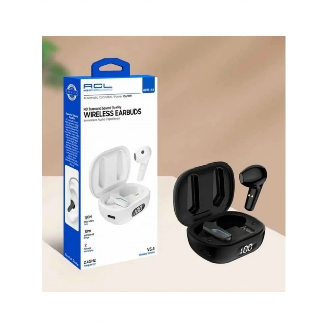 ACB-66 5.4 Versiyon 180 Saat Bekleme Süreli Wireless Kulakiçi Bluetooth Kulaklık
