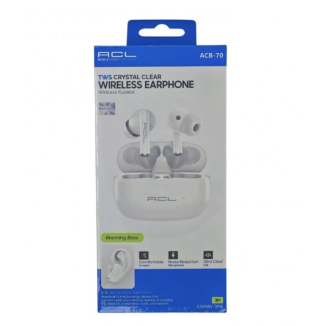 ACB-70 V5.4 3 Ay Bekleme Süreli Kablosuz Kulak İçi Bluetooth Kulaklık