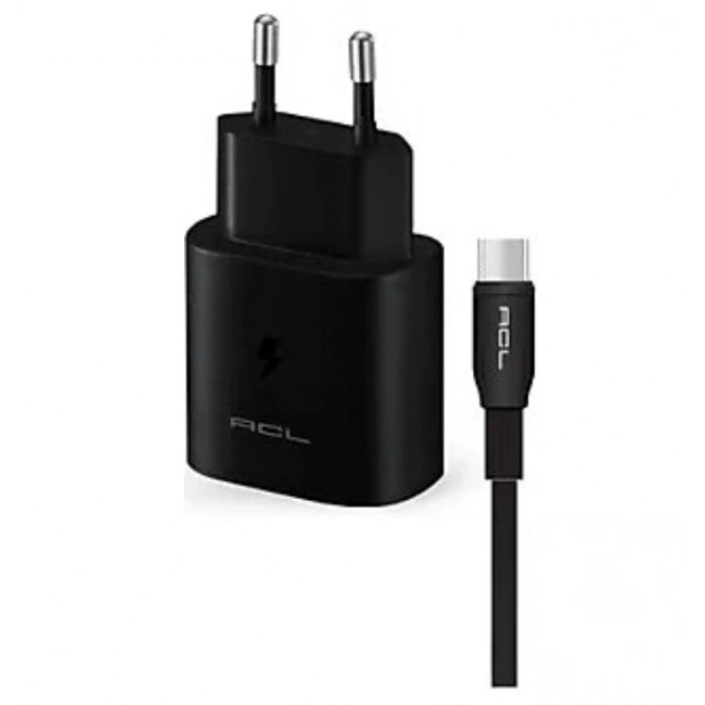ACL A5 3.4A 25W 1xUSB-C 1mt Uzunluklu Type-C Kablolu Şarj Başlığı
