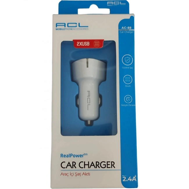 ACL AC-88 2.4A 2xUSB Araç İçi Şarj Cihazı