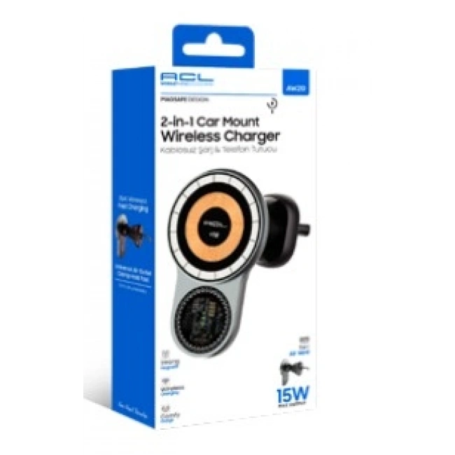 ACL AW20 2in1 15W MagSafe Wireless Kablosuz Şarjlı ve Telefon Tutucu