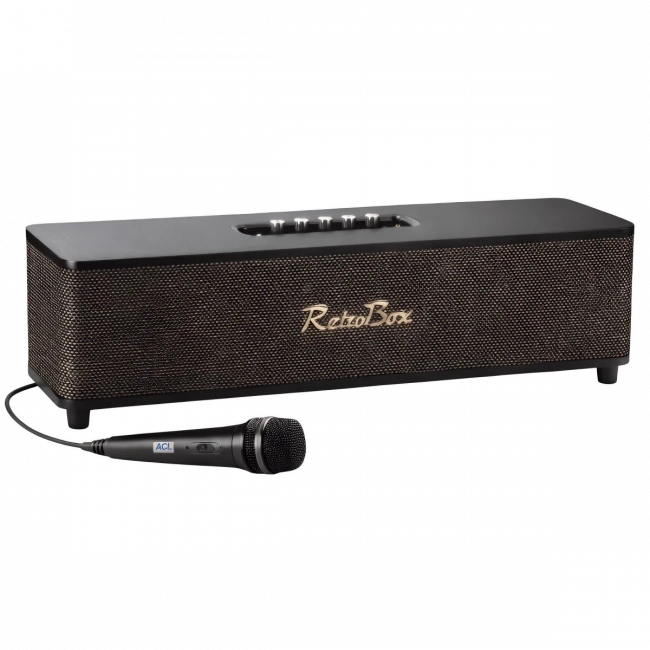 ACS-18 60W Gücünde 2x4+2x3 İnç Mikrofonlu Retro Müzik Kutusu Bluetooth