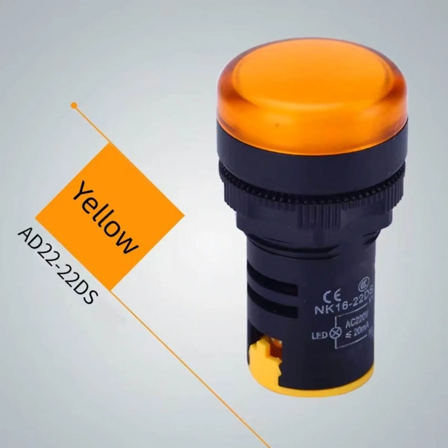 AD22-22DS 22MM Sinyal Lambası Sarı 24V