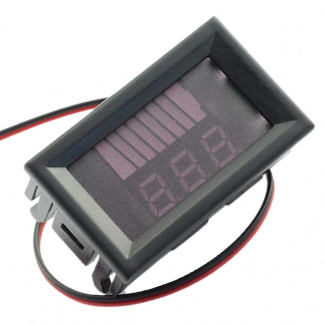 Akü Şarj Seviye Göstergesi 12-24V DC (Akü Kapasite Göstergesi)