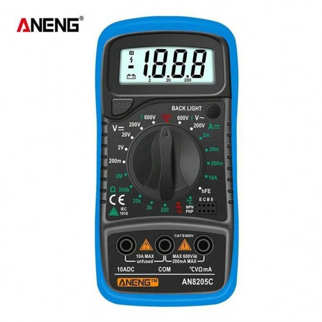 Aneng AN8205C Dijital Multimetre (Mavi)