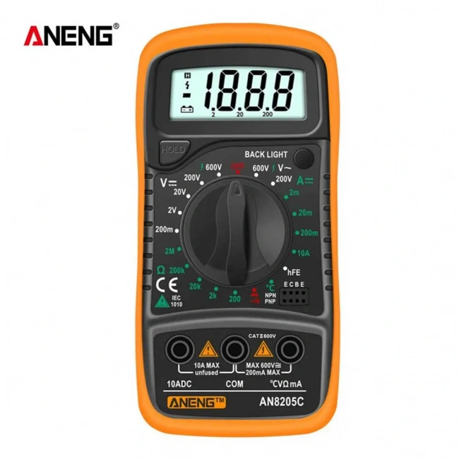 Aneng AN8205C Dijital Multimetre (Sarı)