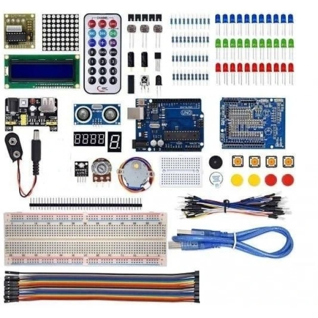Arduino Uno R3 Full Başlangıç Seti Kutulu 145 Parça 310 Adet Set