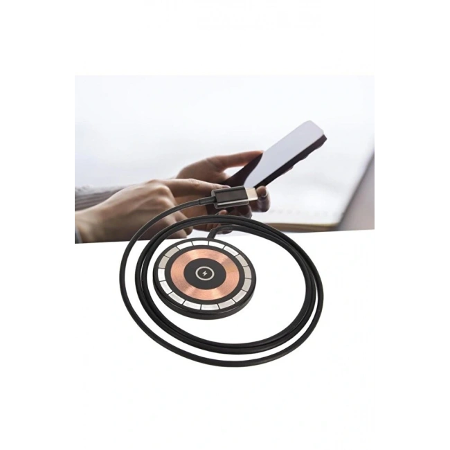 AW16 15W TypeC Magsafe, IPhone Manyetik Şeffaf Görünümlü Kablosuz Şarj Cihazı