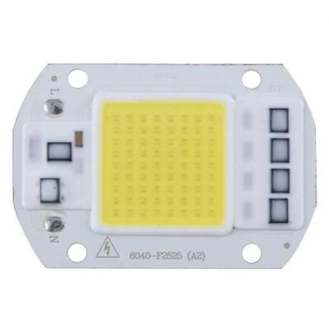 Beyaz 220V Projektör Cob Led 50W Driver Çipli
