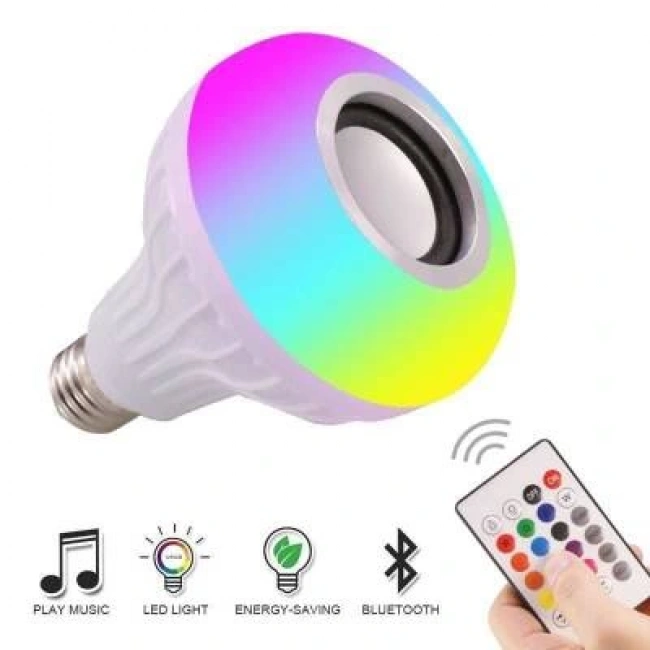 Bluetooth Hoparlör Akıllı RGB Led Ampul Lamba