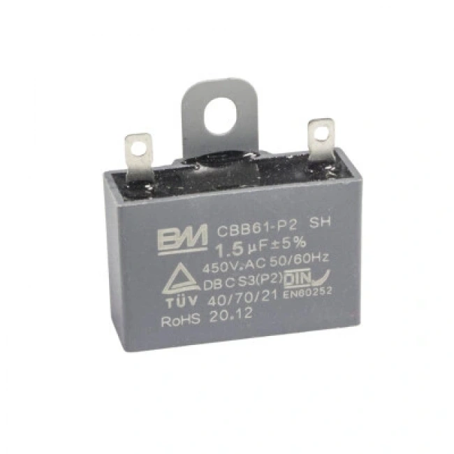 CBB61-P2 1.5uF 450V Kutulu Daimi Kondansatör