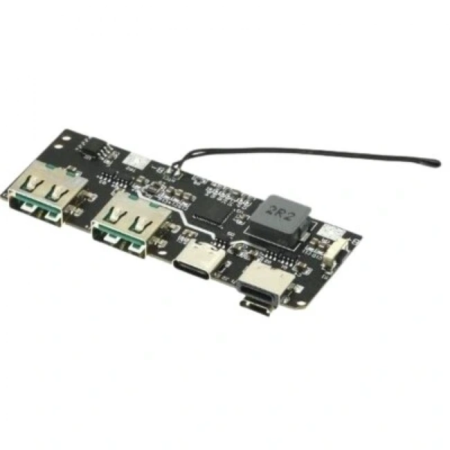 Çift USB 5V 22.5W Ledli Micro Type-C Powerbank Modülü