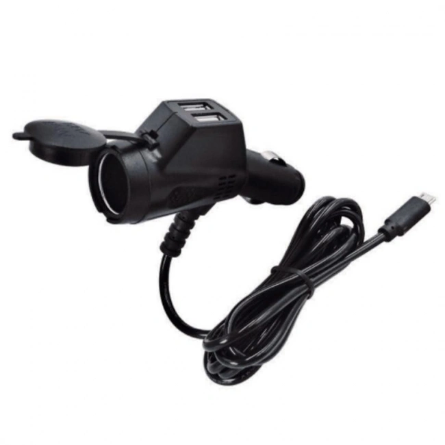 Çift USB 5V 3.6A Araç Çakmak Soketi Micro USB Çıkışlı - 1.5m Kablolu