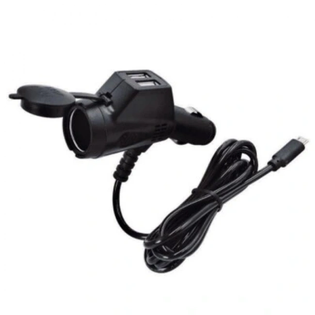 Çift USB 5V 3.6A Araç Çakmak Soketi Micro USB Çıkışlı - 1.5m Kablolu