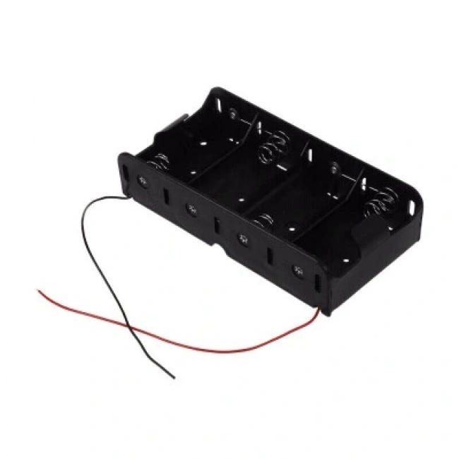 D Tip Pil İçin 4lü Pil Yuvası