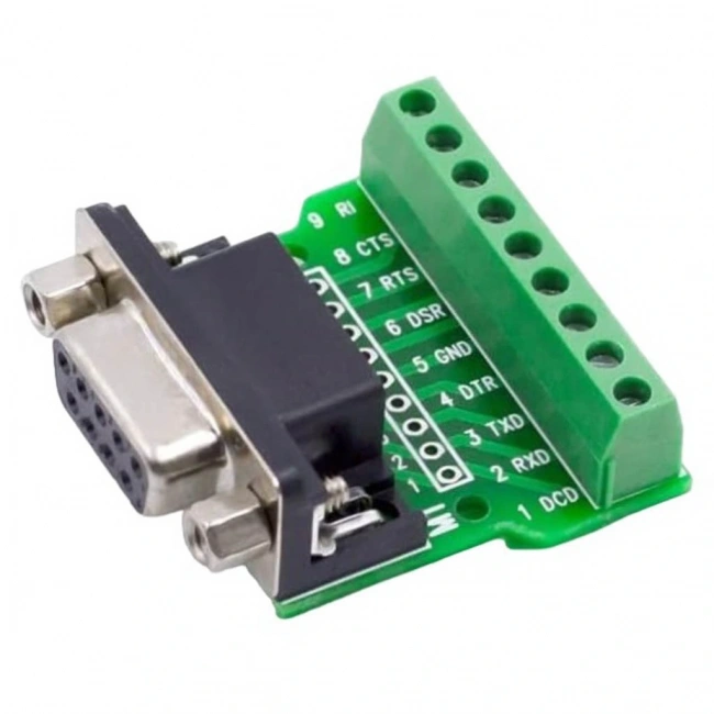 DB9 9 Pinli Dişi RS232 - RS485 Dönüştürücü Converter