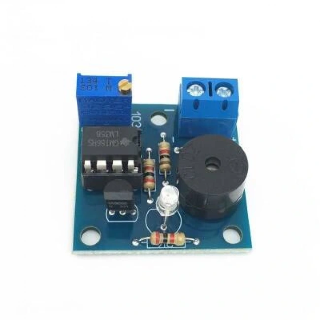 DC 12V LM358 Aşırı Deşarj Modülü - Buzzer Uyarılı