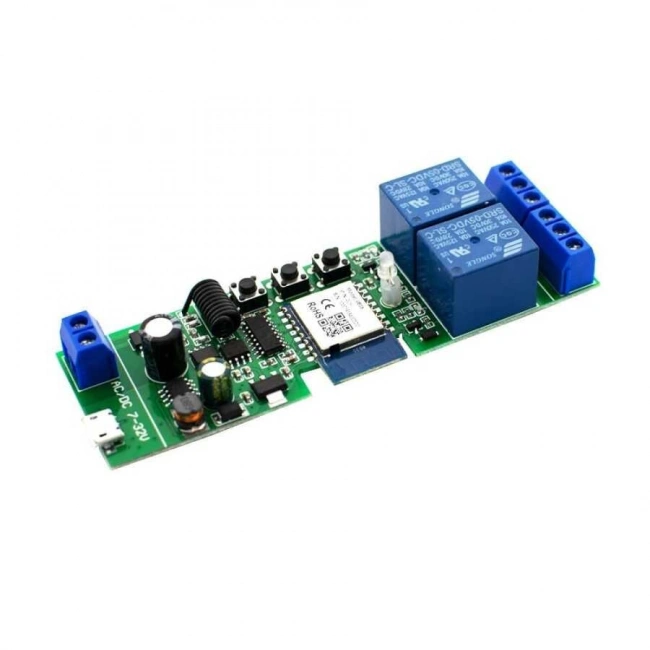 DC 7-32V WiFi 2 Kanal Röle Modülü - APP Kontrollü