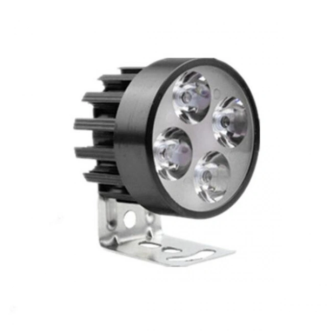 DC 9-85V Soğutuculu Beyaz Bisiklet Ledi - Siyah Çerçeve