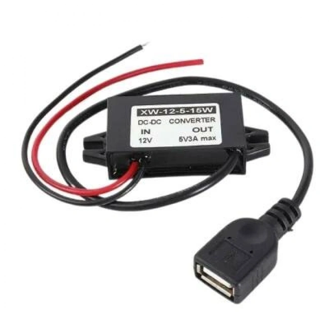 DC-DC 12Vtan 5Va 3A Voltaj Düşürücü - USB Çıkışlı