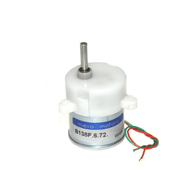 DC Eksantrik Mikro Motor 12V 6RPM Plastik Dişli 33mm B138F.6.72