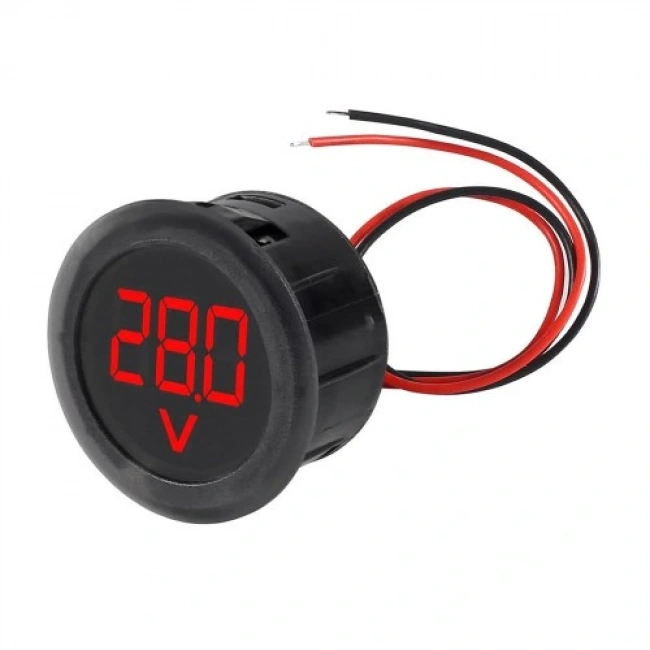 DC Voltmetre 4-100V Yuvarlak