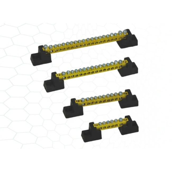 Delikli Pano Topraklama Klemensi Ayaklı PTK5010 2+4 6,5 x 9 mm 20 Adet