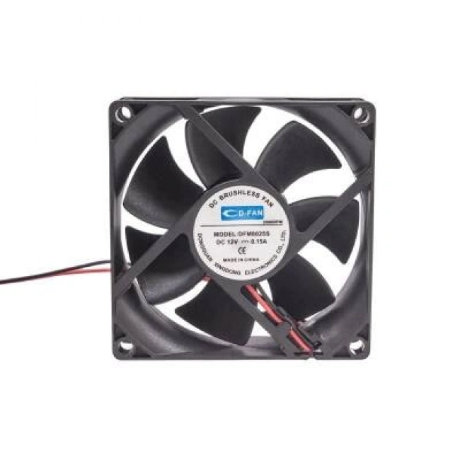 DFM8025S 80x80x25mm 12V 0.15A Fan - 2 Kablolu