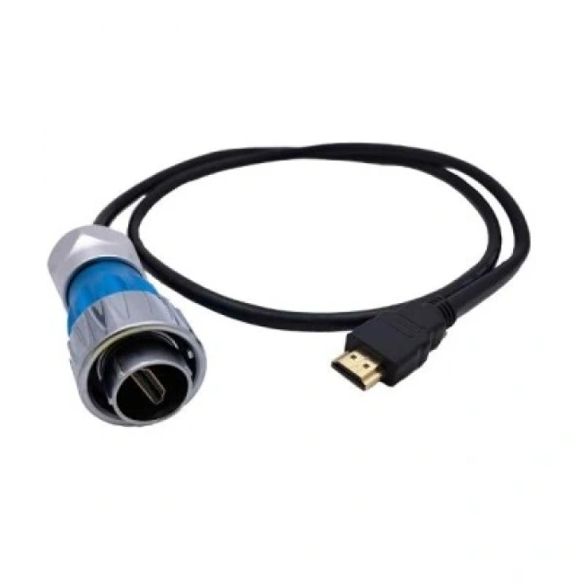 DH24-HDMI-MP-MP-1M-001 Su Geçirmez HDMI Erkek Konnektör - 1M Kablo