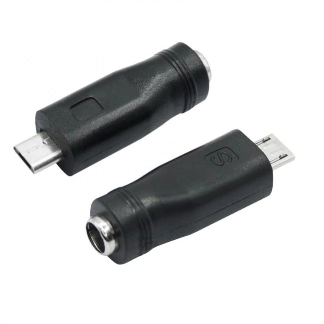 Dişi 5.5mm x 2.5mm - Erkek Micro Usb Şarj Dönüştürücü