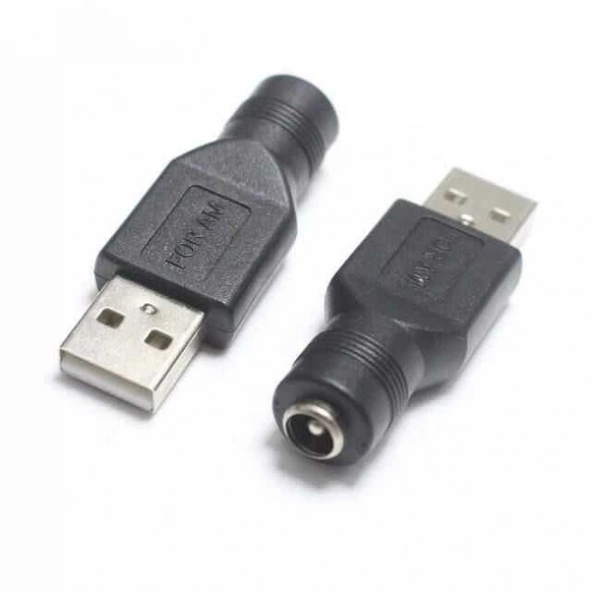 Dişi 5.5mm x 2.5mm - Erkek Usb A 2.0 Dönüştürücü