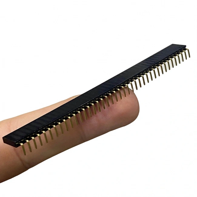 Dişi Pin Header 40 Pin 2.54mm 1x40 Tek Sıra 90°