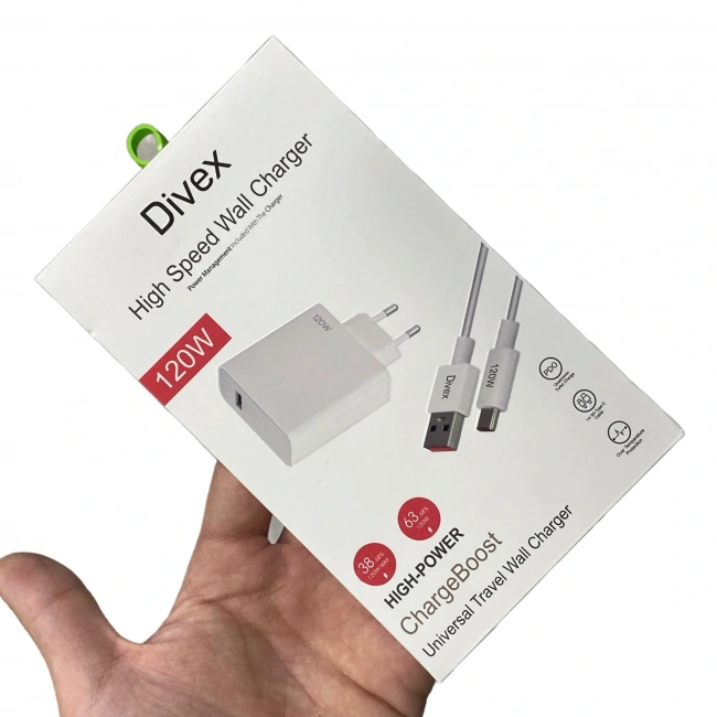 Divex 120W 3A USB Type-C Yüksek Hızlı Şarj Aleti DS-302