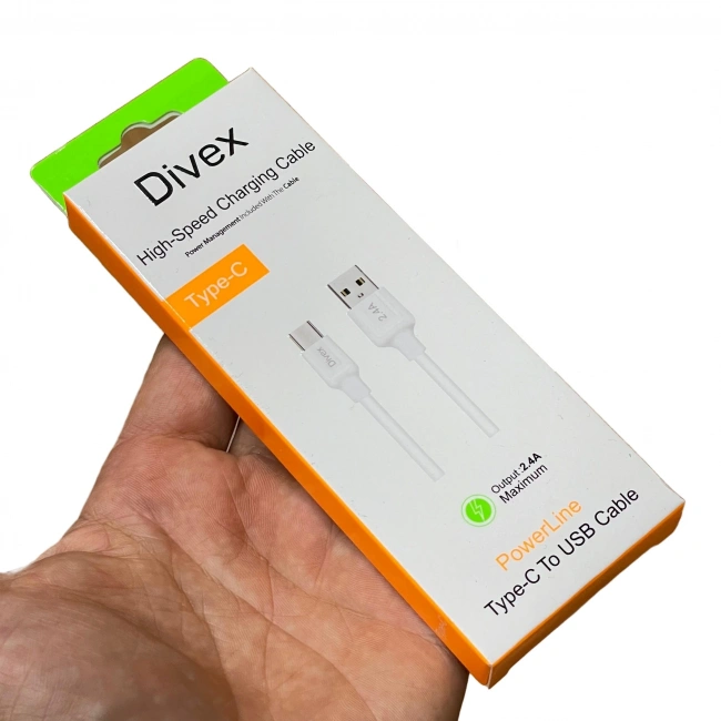 Divex 2.4A Type-C Hızlı Şarj Ve Data Kablosu 1m DC-102