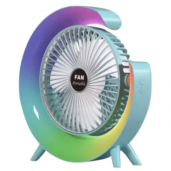 Divex Renkli 3 Modlu Taşınabilir Masaüstü Fan Mavi PV-16