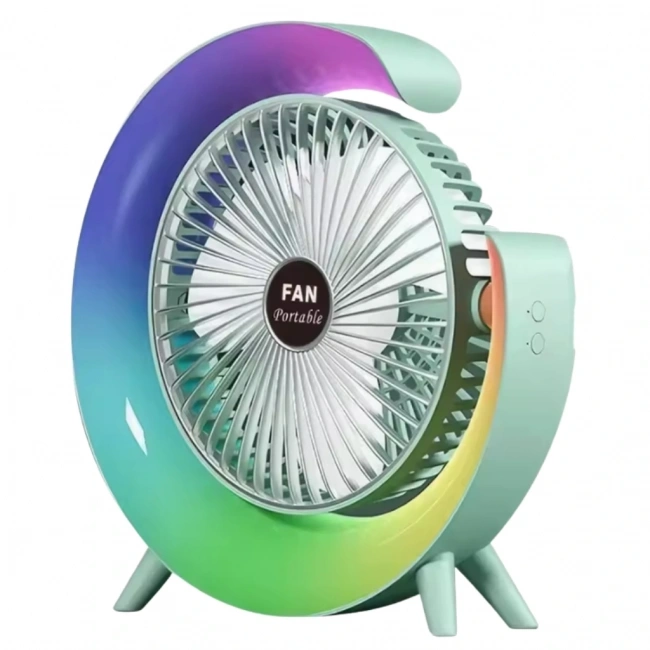 Divex Renkli 3 Modlu Taşınabilir Masaüstü Fan Yeşil PV-16