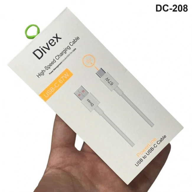 Divex Type-C ( USB-C ) 67W Hızlı Şarj Kablosu DC-208