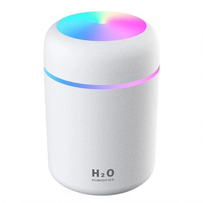 Divex Renkli Led Işıklı Hava Nemlendirici USB Colorful Humidifier Beyaz H-17