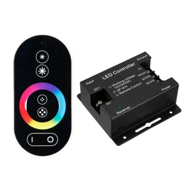 Dokunmatik Kumandalı RGB Şerit Led Kontrol Devresi 30A