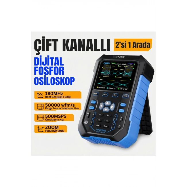 DPOX180H 2x180mhz - 3DB 50000wfms/s Dijital Osiloskop + 20mhz Sinyal Jeneratörü