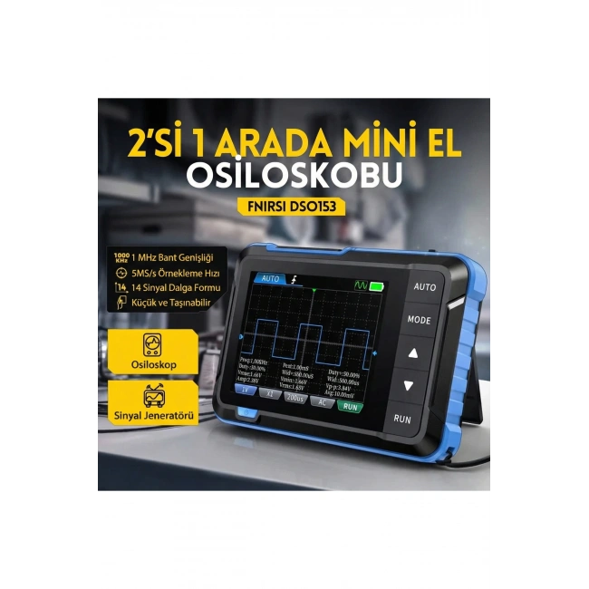 DSO-153 2si 1 Arada Mini Dijital Osiloskop ve Sinyal Jeneratörü