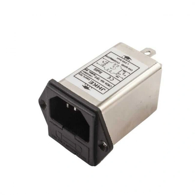 EMI Filtre 10A Erkek Power Soketi - Sigorta Yuvalı